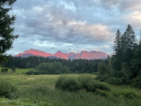 Alpenglühen mit Blick vom Tennsee